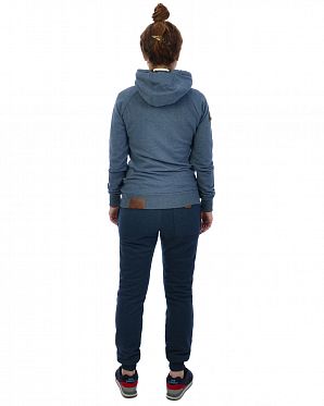 Толстовка женская на молнии с капюшоном Naketano Brazzo Dark Ash Mel