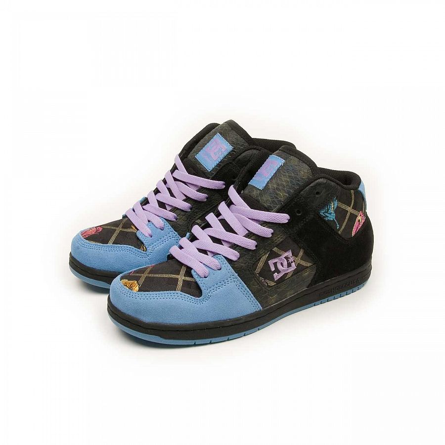 black and blue dc shoes