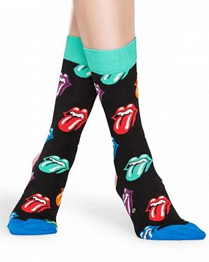 Носки Happy Socks ROLLING STONES PAINT IT BRIGHT SOCK Black Pink