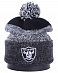 Шапка с помпоном на флисе '47 Brand NFL Las Vegas Raiders Black Grey отзывы