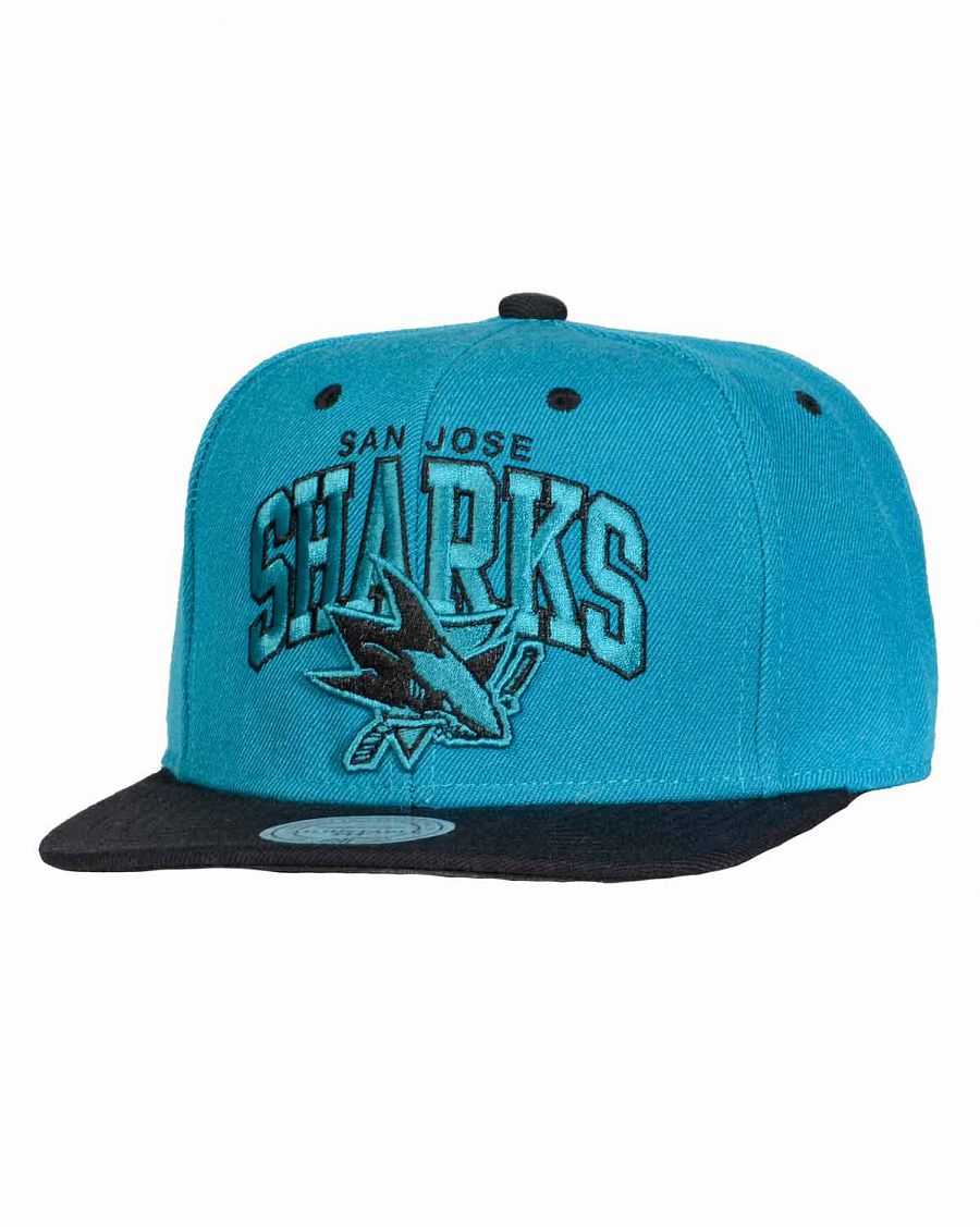 Бейсболка с прямым козырьком Mitchell and Ness EU161 GUARD San Jose Sharks Turquoise отзывы