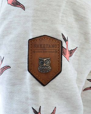 Толстовка женская на молнии с высоким воротом Naketano Wuppi Puppi Oma Mel