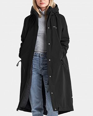 Парка плащ женская Didriksons Alicia 504151 Long Black