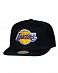 Бейсболка с прямым козырьком Mitchell and Ness WOOL SOLID 2 Los Angeles Lakers Black отзывы