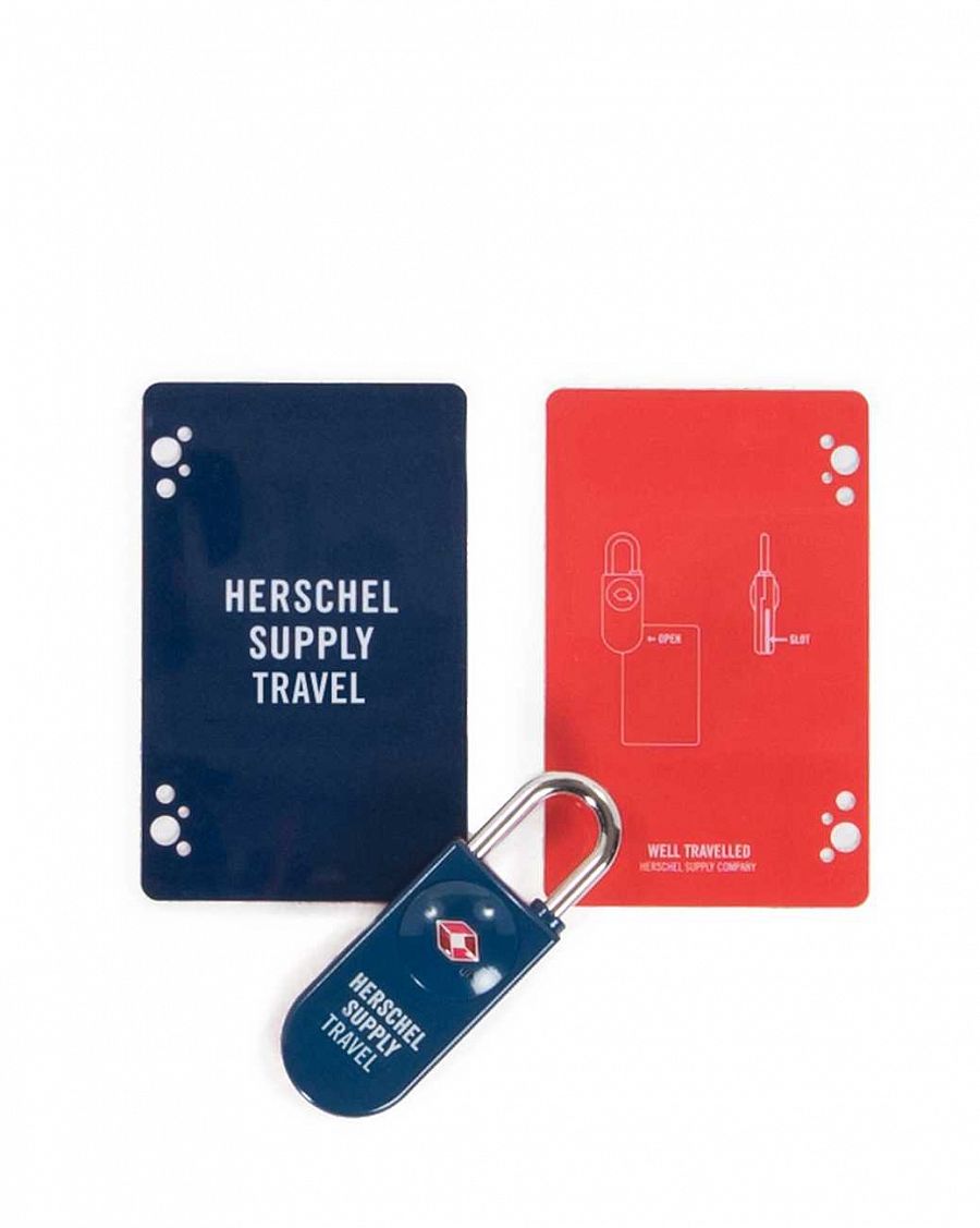 Замок навесной багажный кодовый Herschel TSA Card Lock Navy Red отзывы