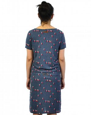 Платье женское короткий рукав и карманами Naketano El Majmuni Doofmann Bluegrey Melange Платье женское короткий рукав и карманами Naketano El Majmuni Doofmann Bluegrey Melange