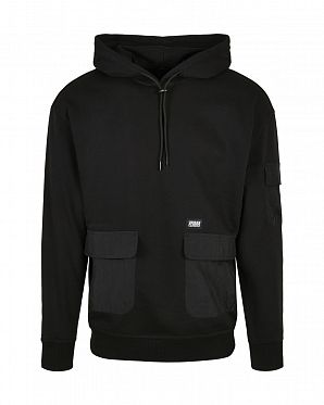 Толстовка мужская с капюшоном Urban Classics Commuter Hoody Black Толстовка мужская с капюшоном Urban Classics Commuter Hoody Black