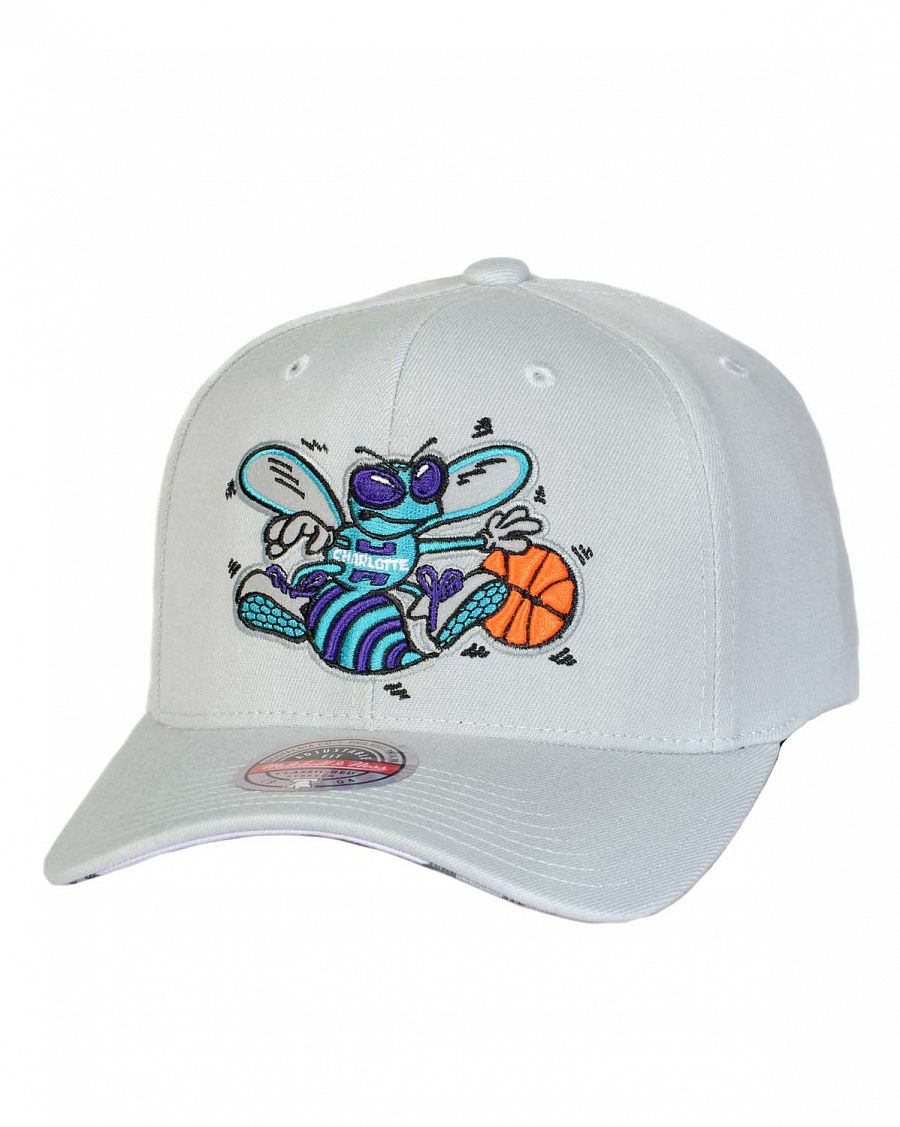 Бейсболка с изогнутым козырьком Mitchell and Ness Spot Lights Stretch Charlotte Hornets Grey отзывы