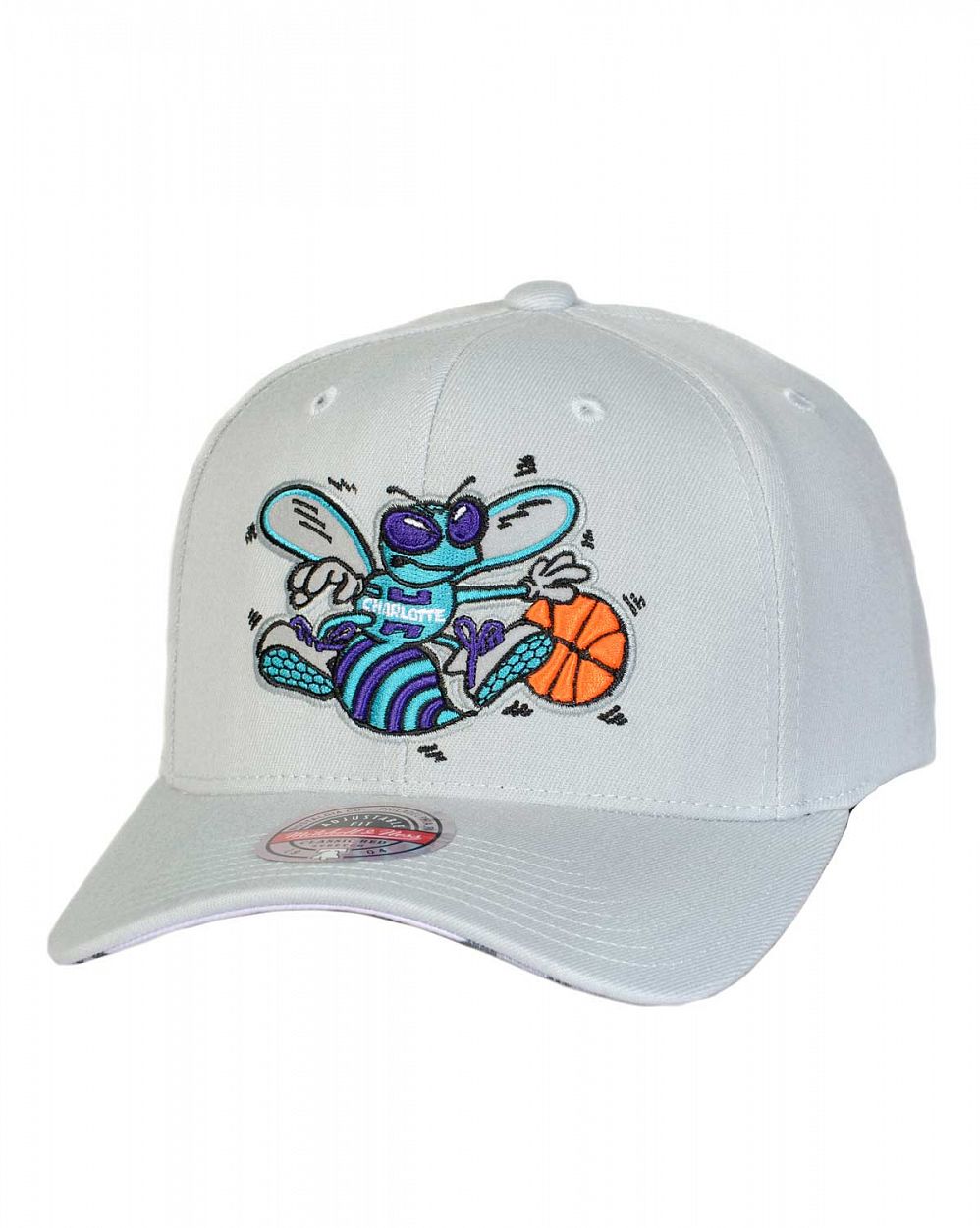 Бейсболка с изогнутым козырьком Mitchell and Ness Spot Lights Stretch Charlotte Hornets Grey отзывы
