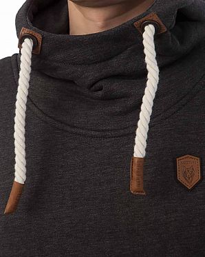 Толстовка мужская с капюшоном Naketano Supapimmel Anthracite Толстовка мужская с капюшоном Naketano Supapimmel Anthracite