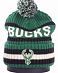 Шапка с подворотом '47 Brand NBA Milwaukee Bucks Dark Green