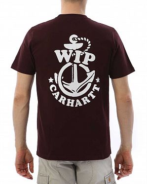 Футболка классическая Carhartt Anchor Damson Футболка классическая Carhartt Anchor Damson