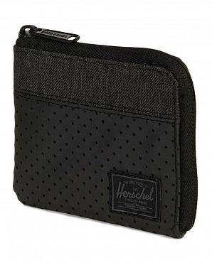 Кошелек на молнии и слотом для карт Herschel Johnny Aspect Black X Black