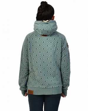 Толстовка женская на молнии с капюшоном Naketano Jennifer Hart Stormy Sea Melange Толстовка женская на молнии с капюшоном Naketano Jennifer Hart Stormy Sea Melange