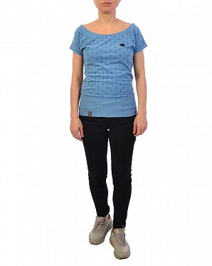 Футболка женская Naketano Wolle Ankerdizzel V Light Blue Melange