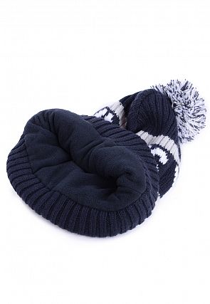 Шапка с помпоном на флисе '47 Brand Baseball New York Yankees Black Grey