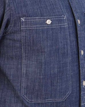 Рубашка мужская с длинным рукавом Publish Brand USA Ross Denim Indigo