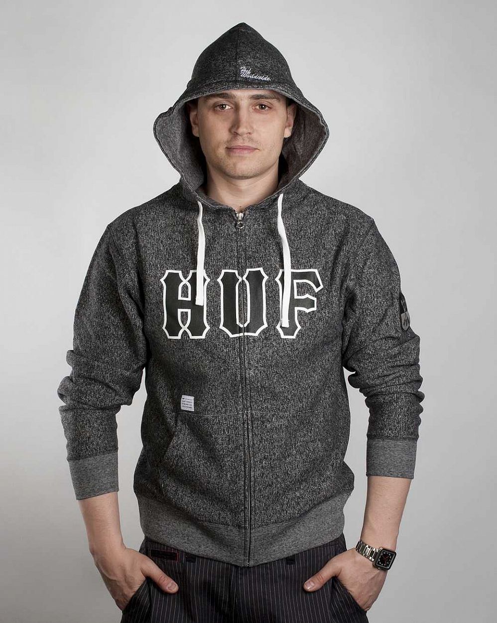 Толстовка HUF Zip Hood Black отзывы