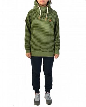 Толстовка женская с капюшоном Naketano Death is our Coke test Heritage Pine Green Mel