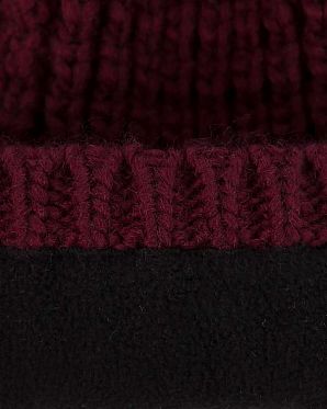 Шапка с помпоном зимняя женская Канада KyiKyi Classic Faux Fur Burgundy