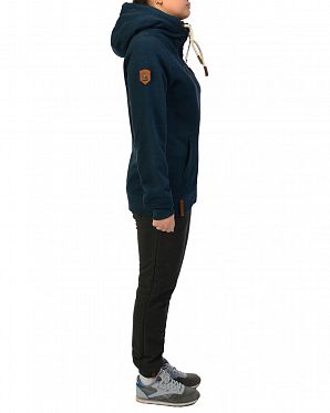 Толстовка женская на молнии с капюшоном Naketano Yale, Econome Dirty Dark Blue Толстовка женская на молнии с капюшоном Naketano Yale, Econome Dirty Dark Blue
