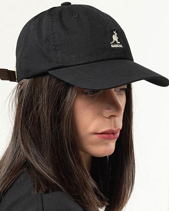 Бейсболка классическая с изогнутым козырьком Kangol K5165HT Washed Baseball Black