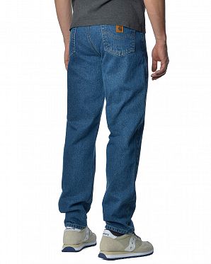 Джинсы мужские свободные из толстого хлопка USA 17 DST Dark Blue