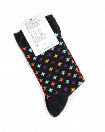 Носки Happy Socks Combed Cotton Crest Black