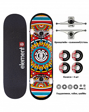 Скейтборд в Сборе Element 6 размер 8.25 (24 голубой лист 8.25)