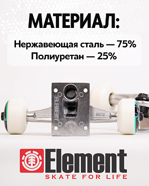 Комплект подвеска, колеса, подшипники Element Component Combo Green