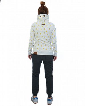 Толстовка женская на молнии с высоким воротом Naketano That is your oath Amazing Grey