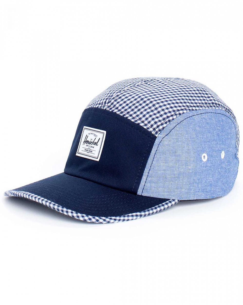 Бейсболка 5 панелей летняя Herschel Supply Co Glendale Classic Navy Gingham отзывы