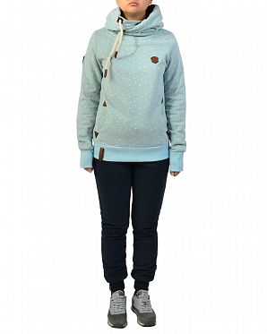 Толстовка женская с капюшоном Naketano Darthovic Pastel Blue Stars