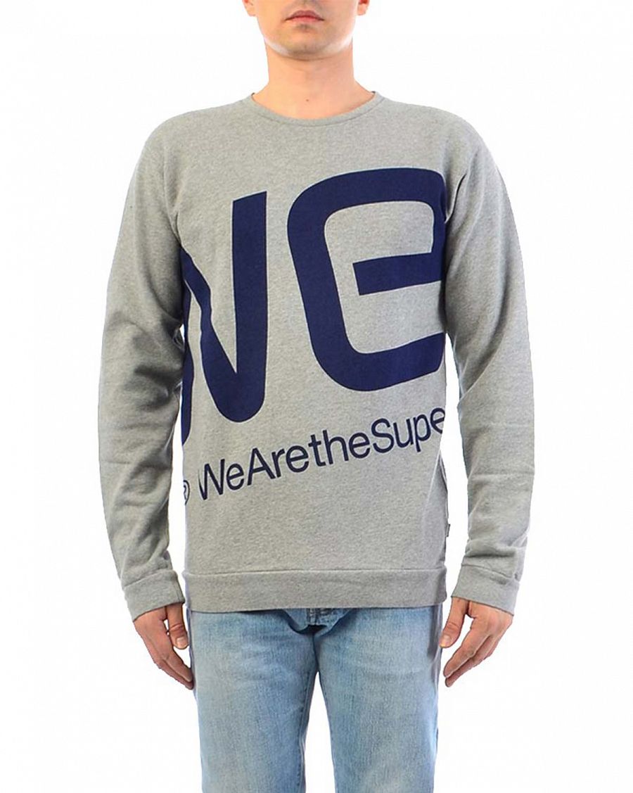 Толстовка мужская свитшот WeSC Blown Up Logo Grey отзывы