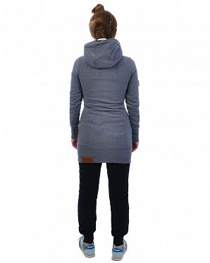 Толстовка женская длинная на молнии с капюшоном Naketano F... Me 2 Times Scarface