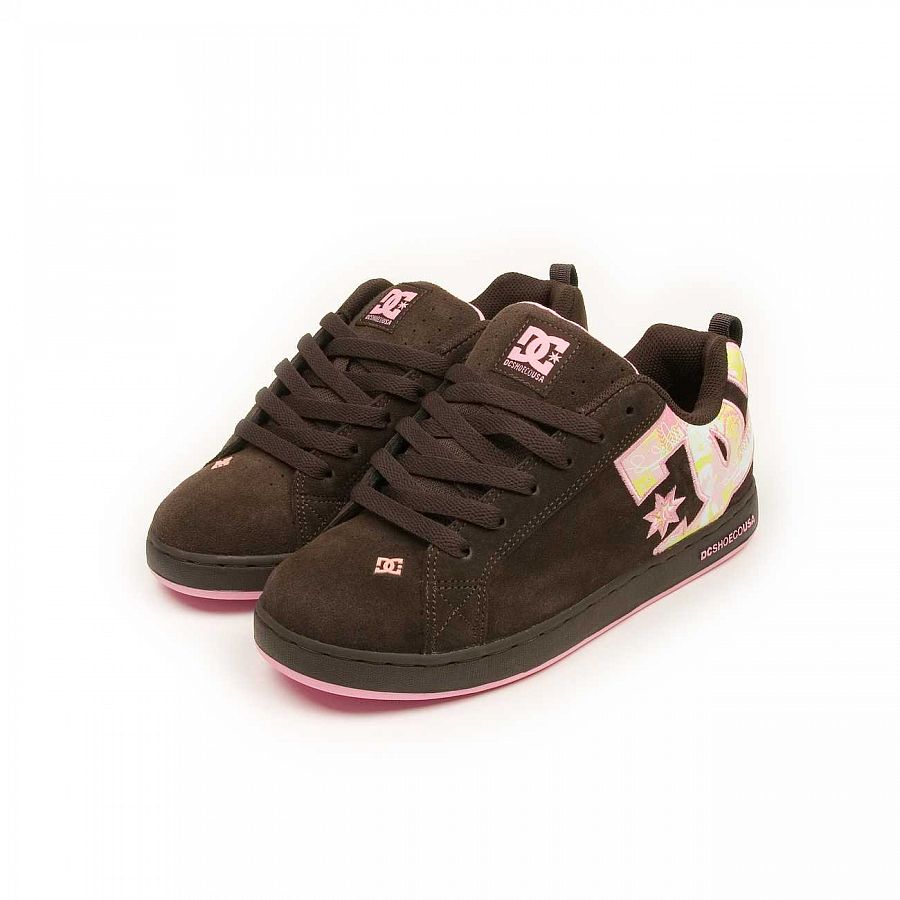 Кеды женские замша DC Shoes Court Graffik Dark Choco Pink отзывы