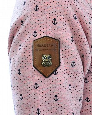 Толстовка женская на молнии с капюшоном Naketano Brazzo Ankerdizzel Schmutzmuschi Pink