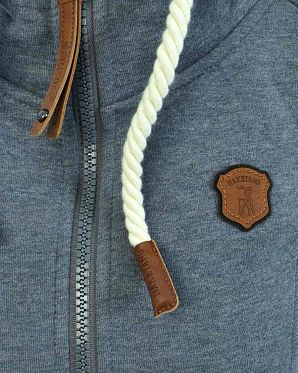 Толстовка женская длинная на молнии с капюшоном Naketano F... Me 2 Times Scarface