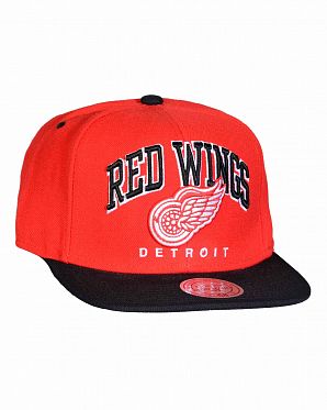 Бейсболка с прямым козырьком Mitchell and Ness NUARC Detroit Red Wings Red Бейсболка с прямым козырьком Mitchell and Ness NUARC Detroit Red Wings Red