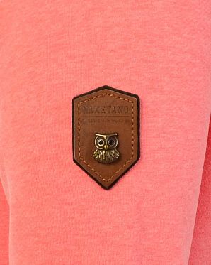 Толстовка женская с капюшоном Naketano Schmierlappen IX Coral Red Толстовка женская с капюшоном Naketano Schmierlappen IX Coral Red