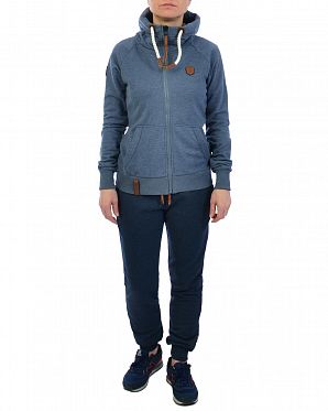 Толстовка женская на молнии с капюшоном Naketano Brazzo Dark Ash Mel