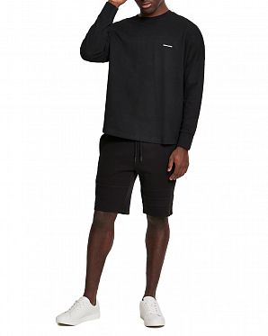 Футболка мужская с длинным рукавом Urban Classics Black White Футболка мужская с длинным рукавом Urban Classics Black White