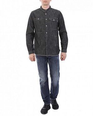 Рубашка мужская с длинным рукавом Publish Brand USA Ross Denim Black Рубашка мужская с длинным рукавом Publish Brand USA Ross Denim Black