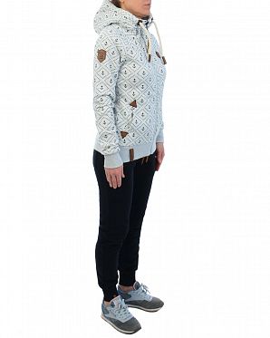 Толстовка женская с капюшоном Naketano Fiasche Pommes Amazing Grey