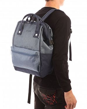 Рюкзак водостойкий с двумя ручками Anello Kuchigane Japan Denim Multi Рюкзак водостойкий с двумя ручками Anello Kuchigane Japan Denim Multi