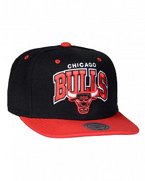 Бейсболка с прямым козырьком Mitchell and Ness DOUBLE ARCH Chicago Bulls Black Бейсболка с прямым козырьком Mitchell and Ness DOUBLE ARCH Chicago Bulls Black
