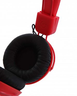 Наушники с микрофоном проводные складные WeSC Piston Bright Red