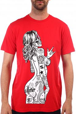 Футболка мужская Rum Knuckles Lady Red Red Футболка мужская Rum Knuckles Lady Red Red