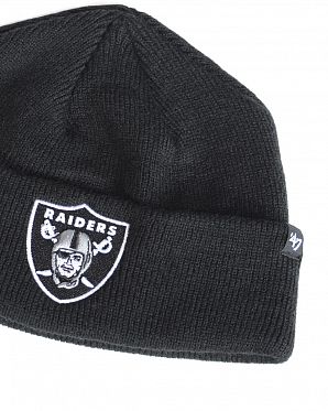 Шапка Бини с подворотом '47 Brand NFL Las Vegas Raiders Black Шапка Бини с подворотом '47 Brand NFL Las Vegas Raiders Black
