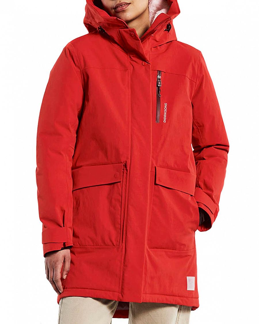 Водонепроницаемая утепленная парка женская Didriksons Parka Ciana Red отзывы